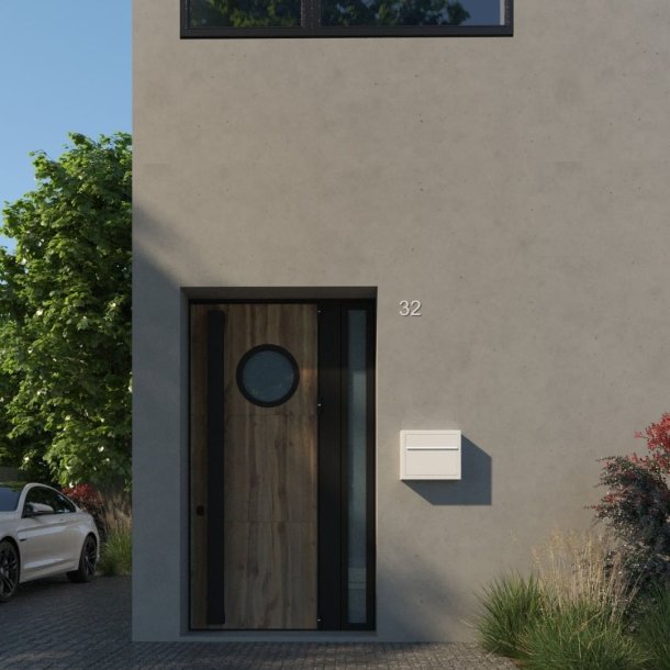 Rustfrit stl postkasse - med skjult ls - klassisk design - Elegance