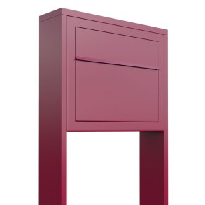 Rd postkasse med stander - med skjult ls - klassisk design - Elegance