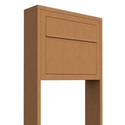 Rust postkasse med stander - med skjult ls - klassisk design - Elegance