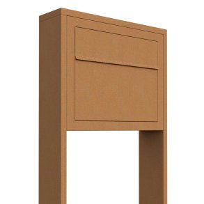 Rust postkasse med stander - med skjult ls - klassisk design - Elegance