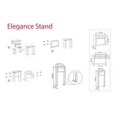 Sort ELEGANCE EXCLUSIVE postkasse med stander - med dansk 6-stifts l�s  - klassisk design
