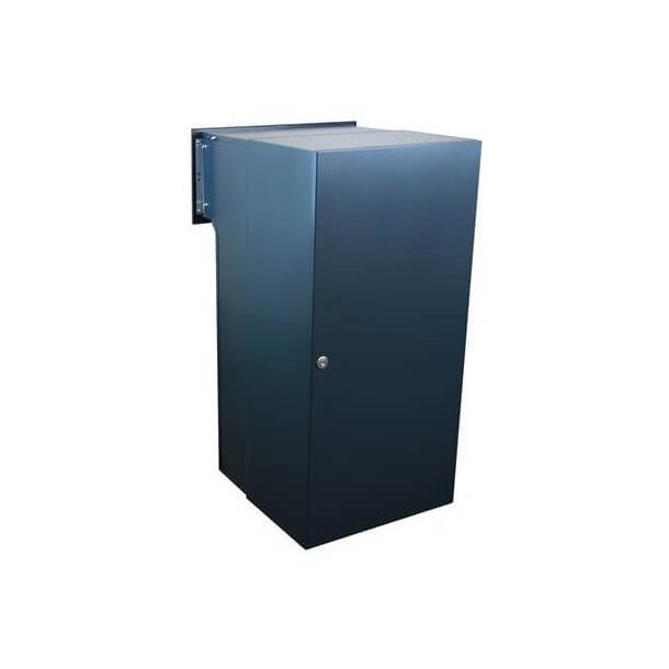 XXL Pakkepostkasse Sort Indbygning - Justerbar Dybde