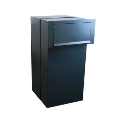 XXL Pakkepostkasse Sort Indbygning - Justerbar Dybde