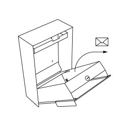 Sort Designpostkasse med Tr Front - Faro