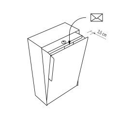 Sort Designpostkasse med Tr Front - Faro