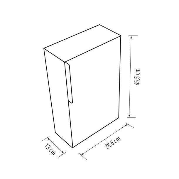 Sort Designpostkasse med Tr Front - Faro