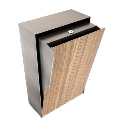 Rustfri Designpostkasse med Tr Front - Faro