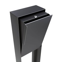 Antracit Design Postkasse med Stander - Faro