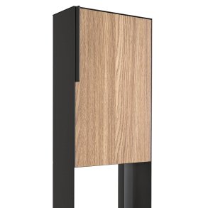 Antracit Design Postkasse med Lamineret front - Inkl. Stander - Faro