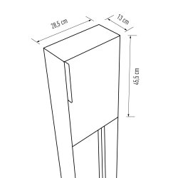 Sort Design Postkasse med Lamineret front - Inkl. Stander - Faro