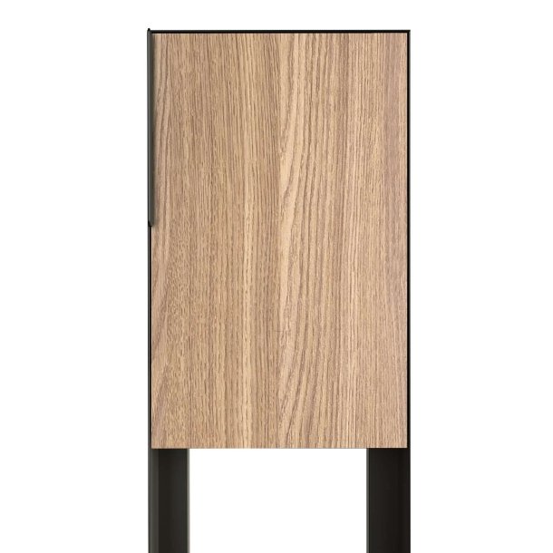 Sort Design Postkasse med Lamineret front - Inkl. Stander - Faro