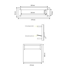 FENCE C-050 Rustfritstl postkasse - Til Hegn eller Lge - Smal model