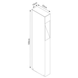 MAXI FOCUS - standerlampe - RUST