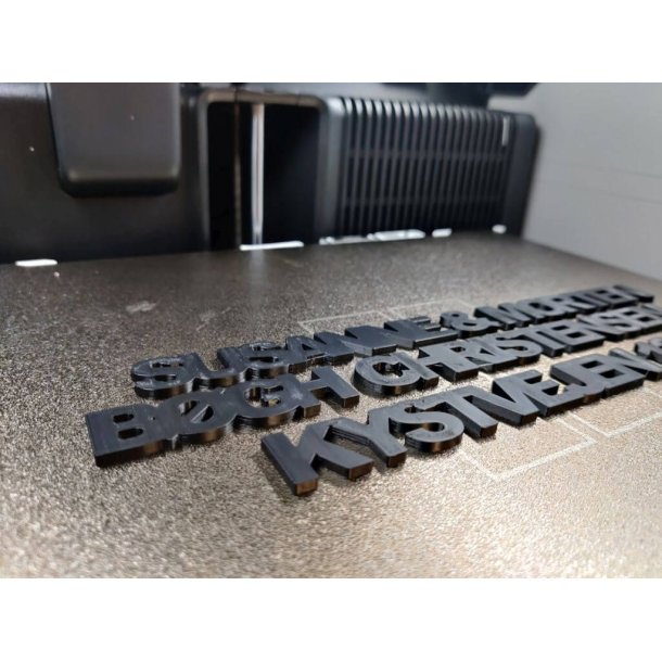 Navn med sammenhngende bogstaver til Postkasse eller Dr