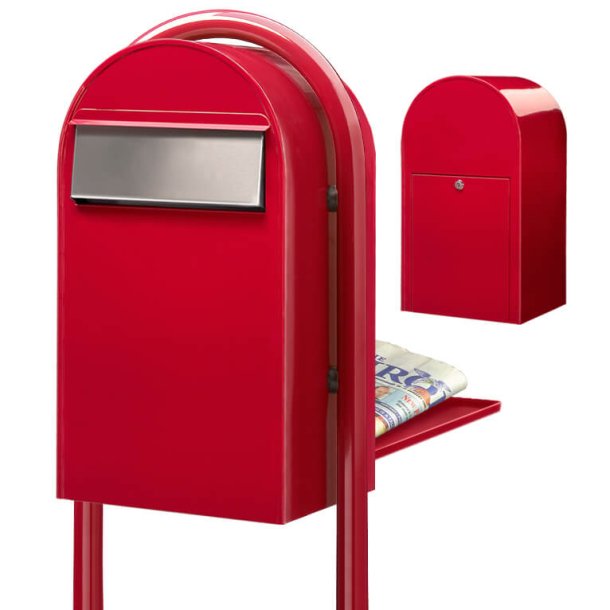 BobiGrande-B RD postkasse - Lge p bagsiden