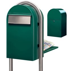 BobiGrande-B GRN postkasse - Lge p bagsiden - RAL6005