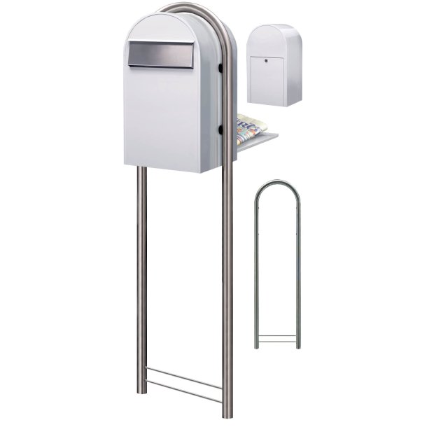 BobiGrande-B HVID postkasse - Lge p bagsiden