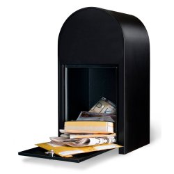 BobiGrande-B GRN postkasse - Lge p bagsiden - RAL6005