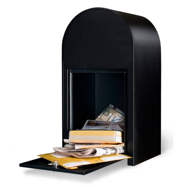 BobiGrande-B GRN postkasse - Lge p bagsiden - RAL6005