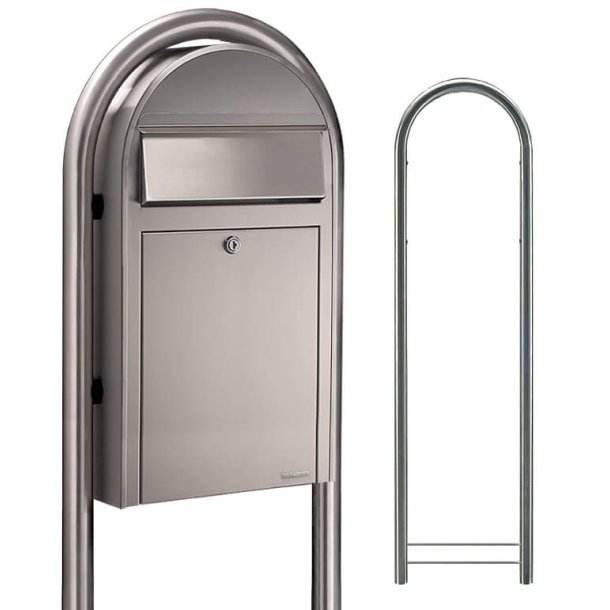 BobiGrande-S Postkasse - RUSTFRITSTL - Smal model