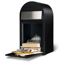 BobiGrande SORT-GRN postkasse - ogs til smpakker - RAL6064