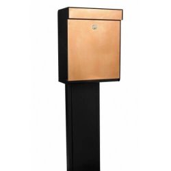 Allux Grundform Designpostkasse med Kobber front