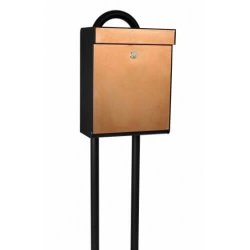Allux Grundform Designpostkasse med Kobber front
