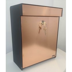 Allux Grundform Designpostkasse med Kobber front