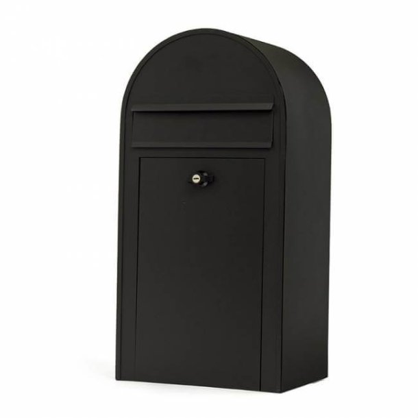 Sort Klassisk Postkasse - HABO Midi