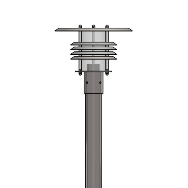 Galvaniseret Standerlampe - HENRIK