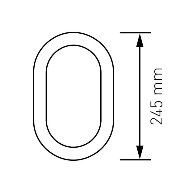 Sort Akryl Husnummer - 24,5 cm