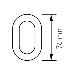 Sort Akryl Husnummer - 7,6 cm - Flot p forsiden af din postkasse