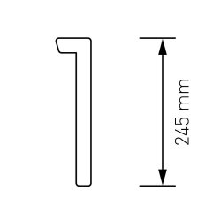 Sort Akryl Husnummer - 24,5 cm