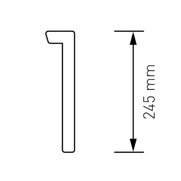 Sort Akryl Husnummer - 24,5 cm