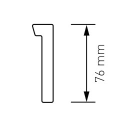 Sort Akryl Husnummer - 7,6 cm - Flot p forsiden af din postkasse