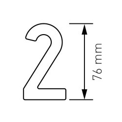 Sort Akryl Husnummer - 7,6 cm - Flot p forsiden af din postkasse