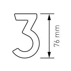 Sort Akryl Husnummer - 7,6 cm - Flot p forsiden af din postkasse