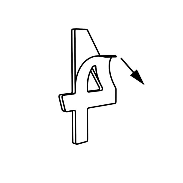 Sort Akryl Husnummer - 7,6 cm - Flot p forsiden af din postkasse