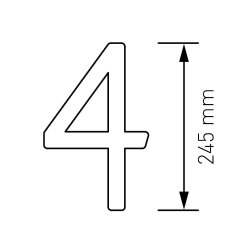 Sort Akryl Husnummer - 24,5 cm