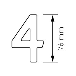 Sort Akryl Husnummer - 7,6 cm - Flot p forsiden af din postkasse