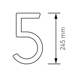 Sort Akryl Husnummer - 24,5 cm