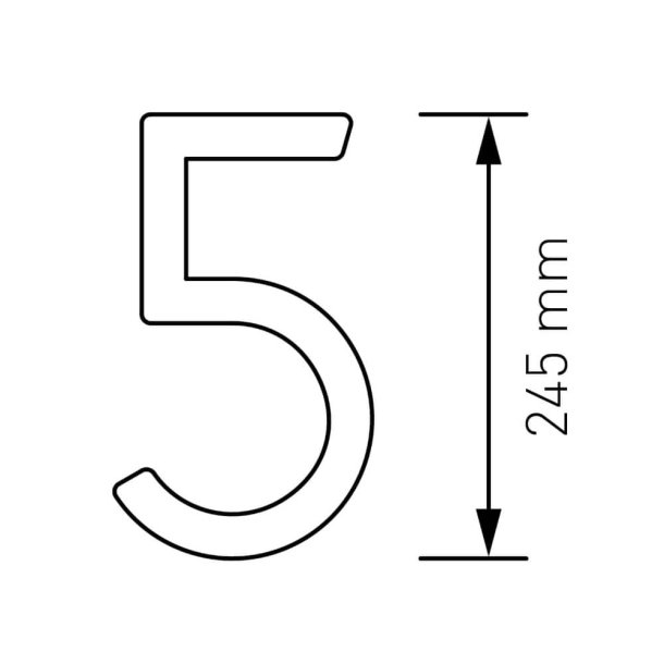 Sort Akryl Husnummer - 24,5 cm