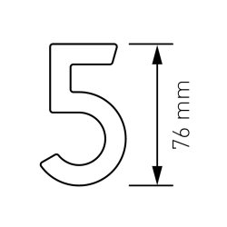 Sort Akryl Husnummer - 7,6 cm - Flot p forsiden af din postkasse