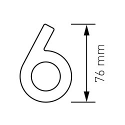 Sort Akryl Husnummer - 7,6 cm - Flot p forsiden af din postkasse