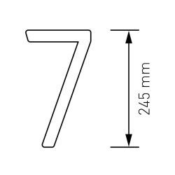 Sort Akryl Husnummer - 24,5 cm