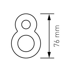 Sort Akryl Husnummer - 7,6 cm - Flot p forsiden af din postkasse