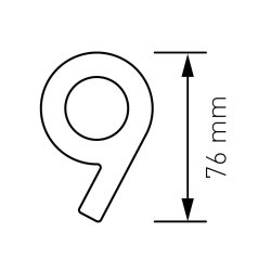 Sort Akryl Husnummer - 7,6 cm - Flot p forsiden af din postkasse