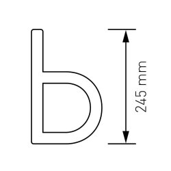 Sort Akryl Husnummer - 24,5 cm
