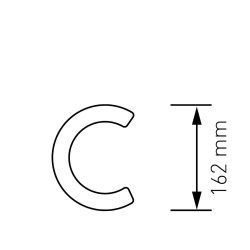 Sort Akryl Husnummer - 24,5 cm
