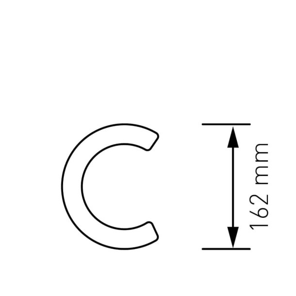 Sort Akryl Husnummer - 24,5 cm